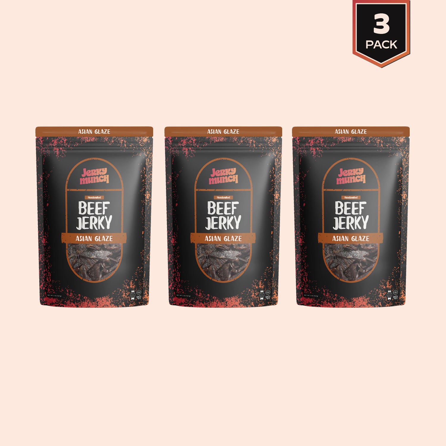 Jerky Munch Kosher Beef Jerky - Asian Glaze Flavor