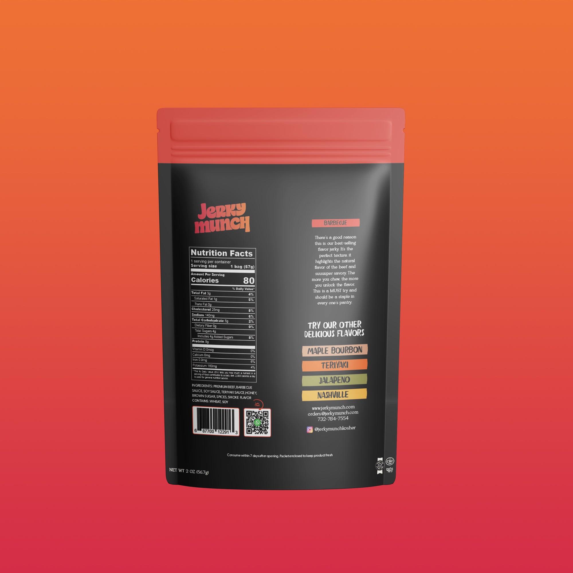 BARBECUE JERKY MUNCH BAG