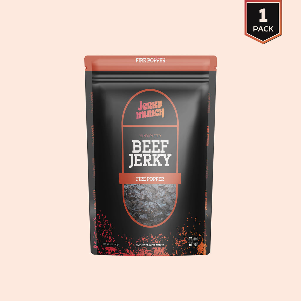 Jerky Munch Kosher Beef Jerky - Fire Popper Flavor