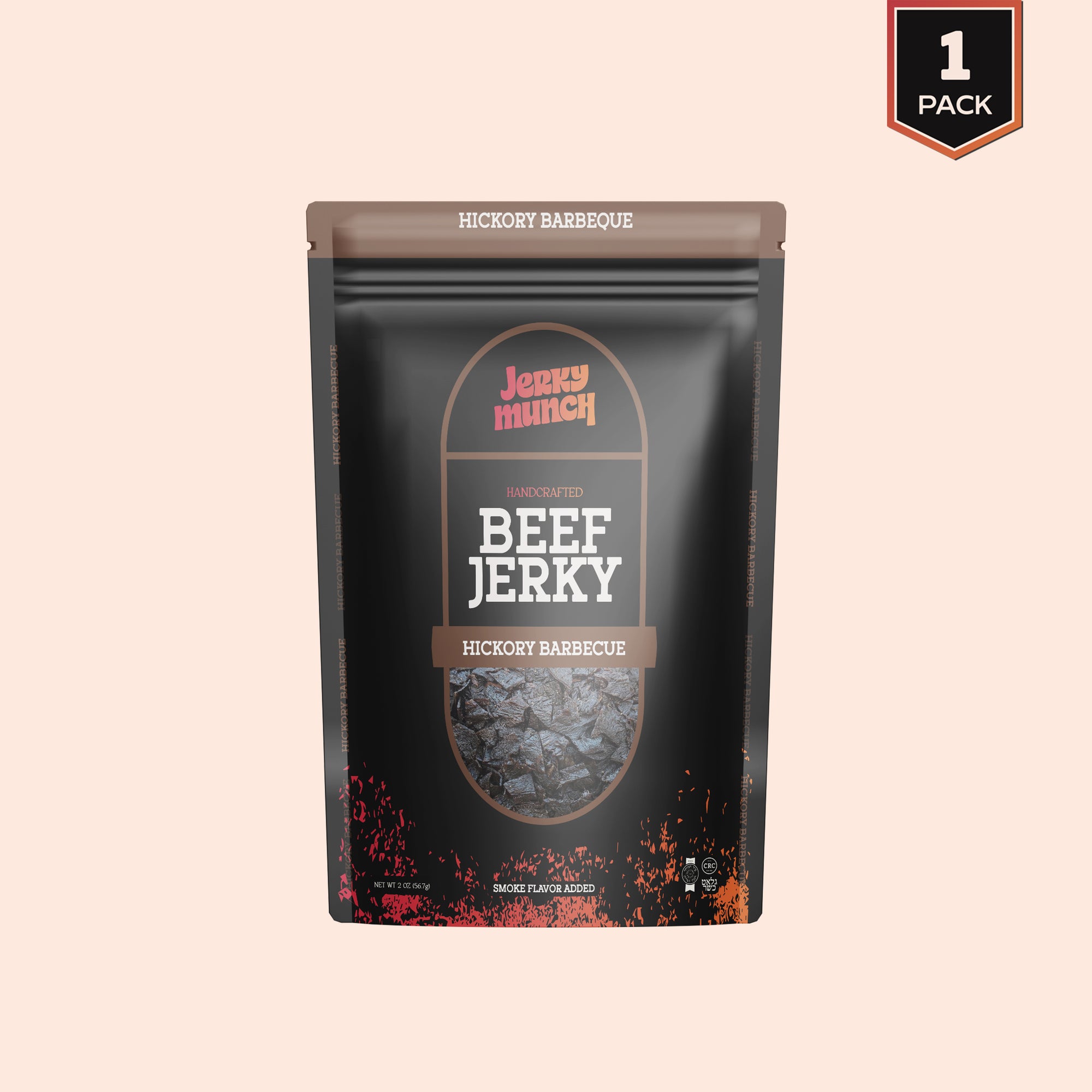 Jerky Munch Kosher Beef Jerky - Hickory Barbecue Flavor