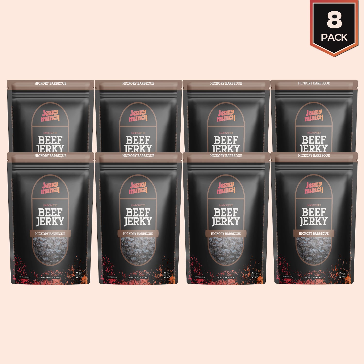 Jerky Munch Kosher Beef Jerky - Hickory Barbecue Flavor