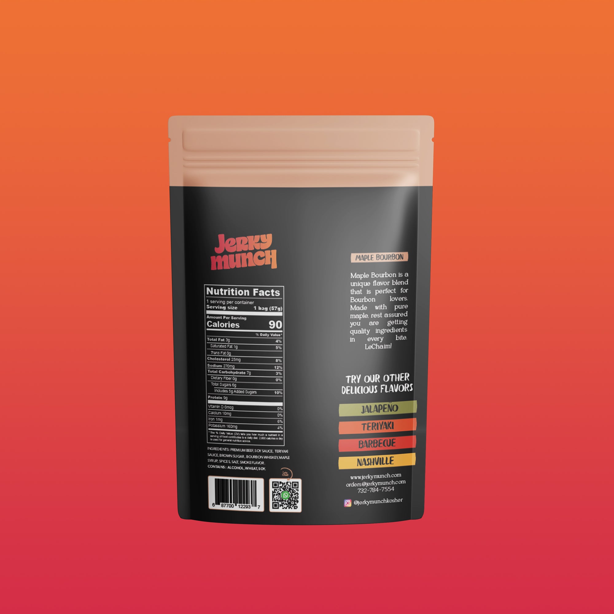 MAPLE BOURBON JERKY MUNCH BAG