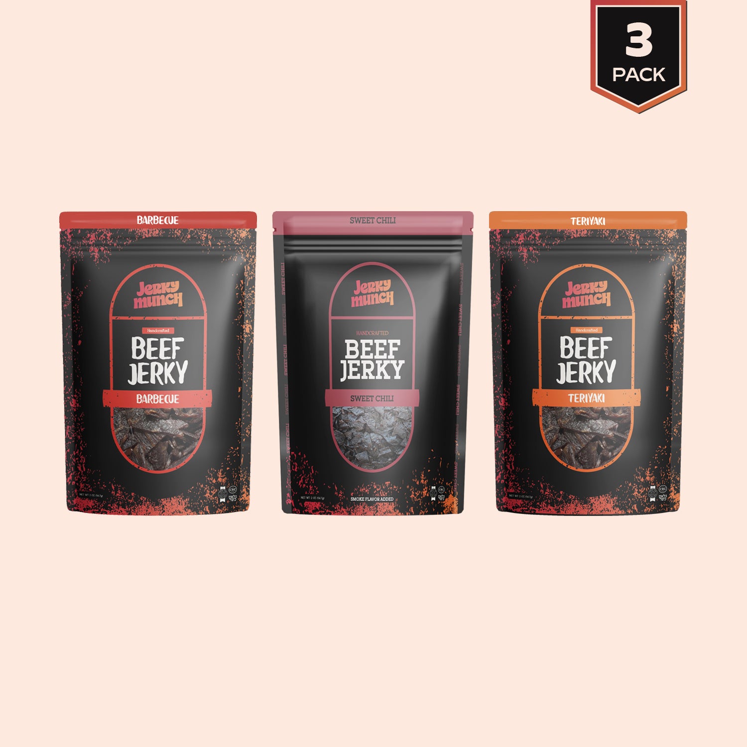 Jerky Munch Kosher Beef Jerky Sweet Sampler Pack