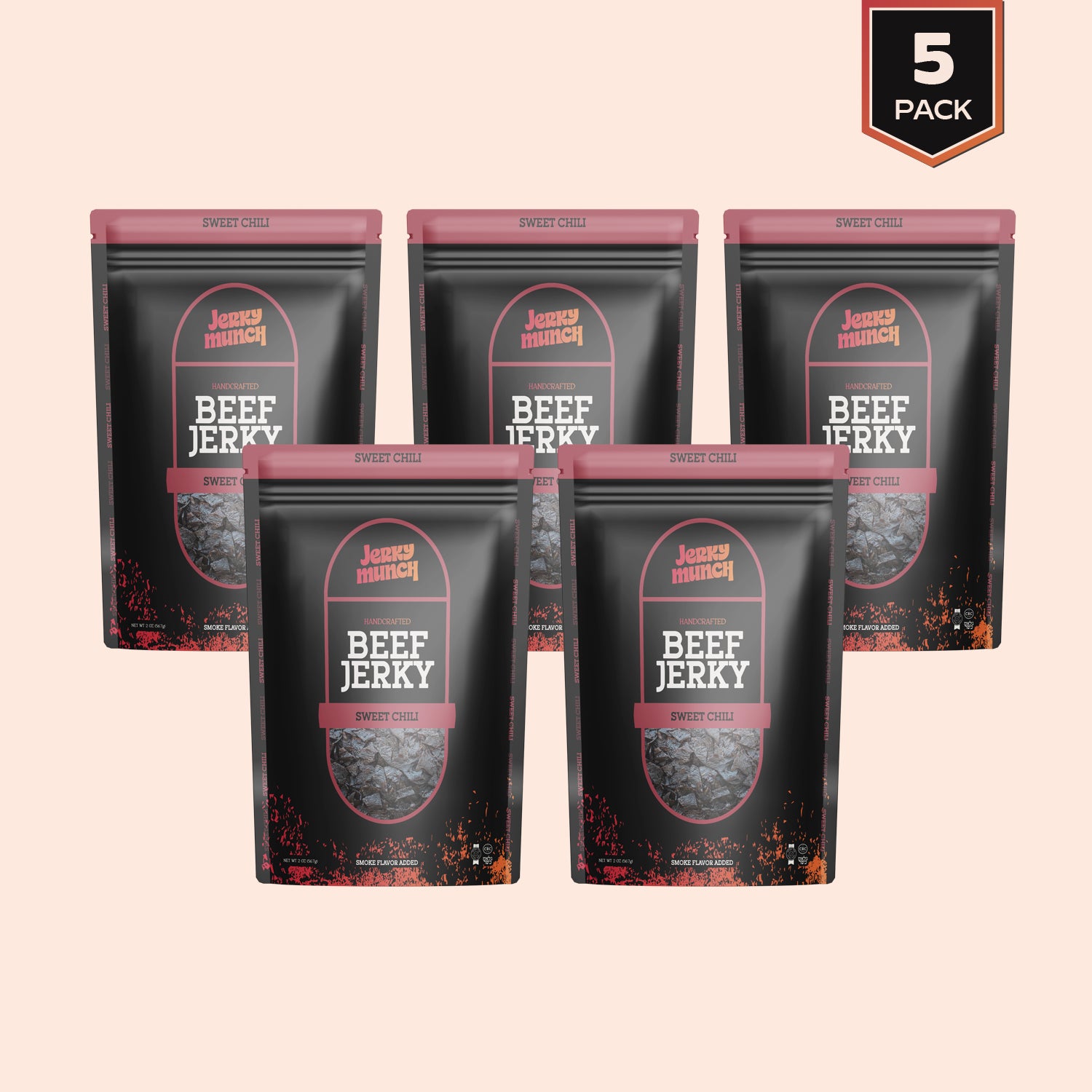 Jerky Munch Kosher Beef Jerky - Sweet Chili Flavor