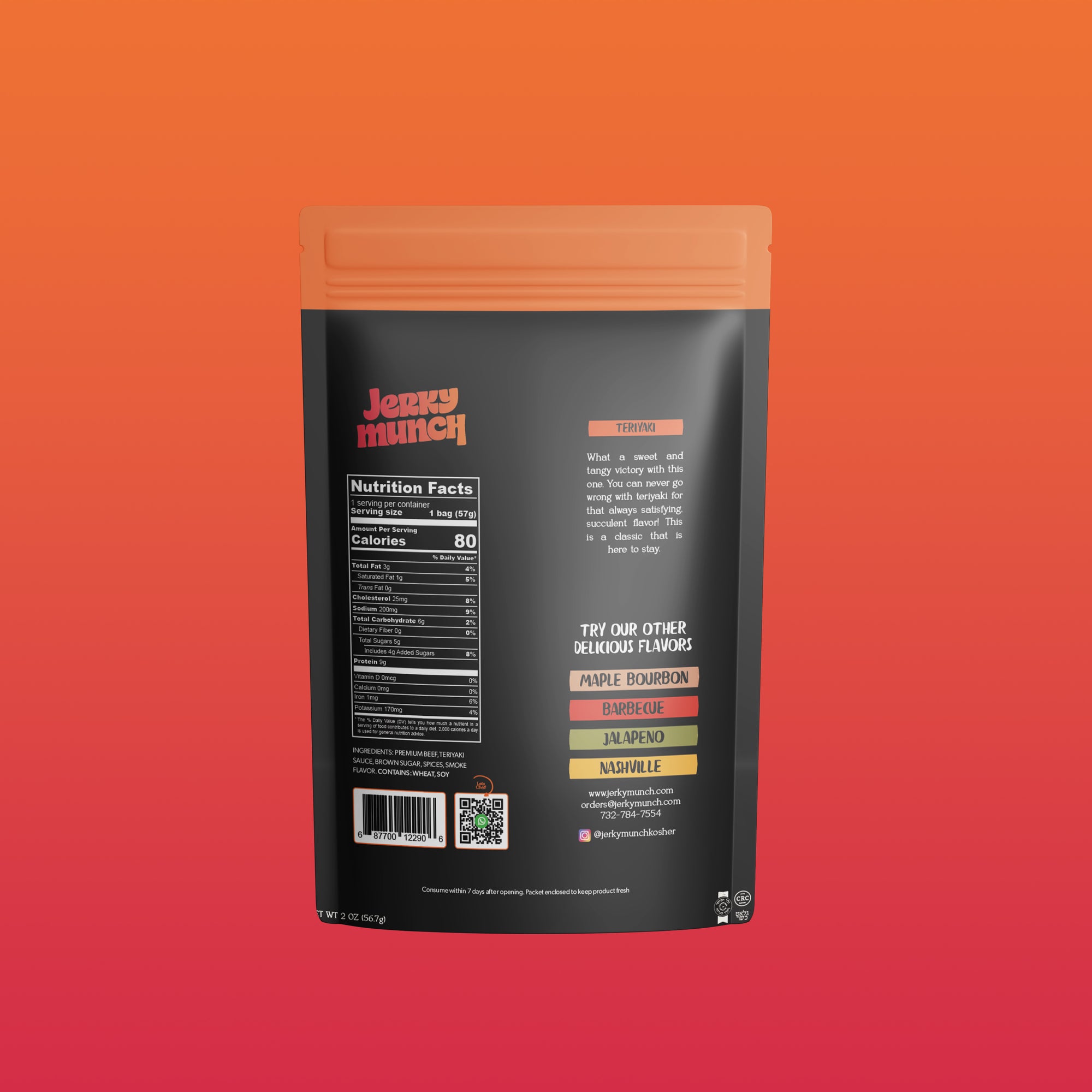 TERIYAKI JERKY MUNCH BAG