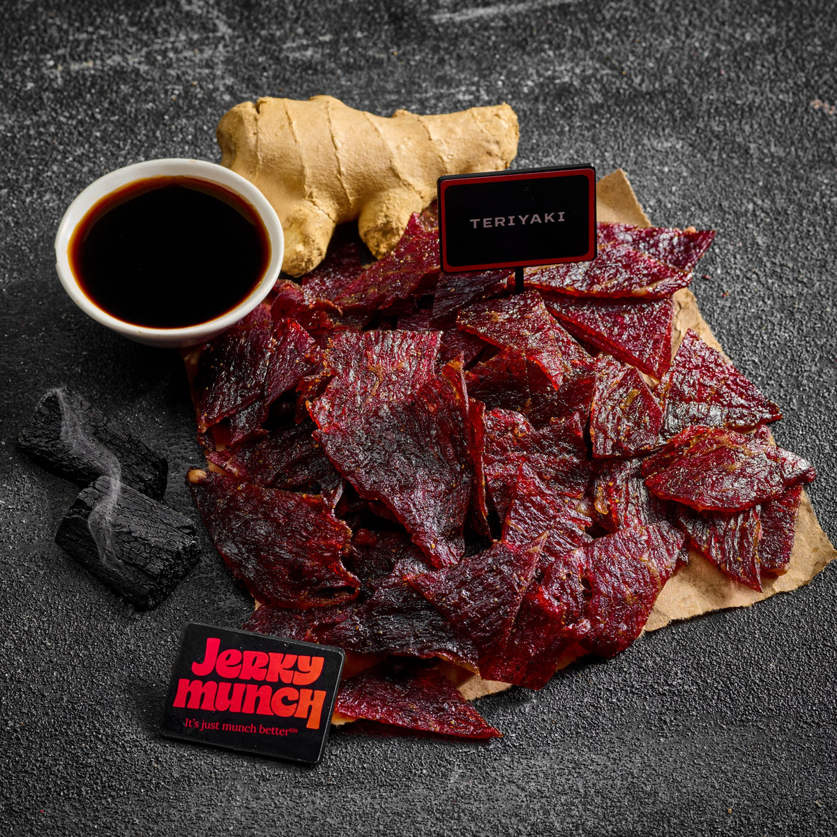 Jerky Munch kosher beef jerky, Teriyaki flavor